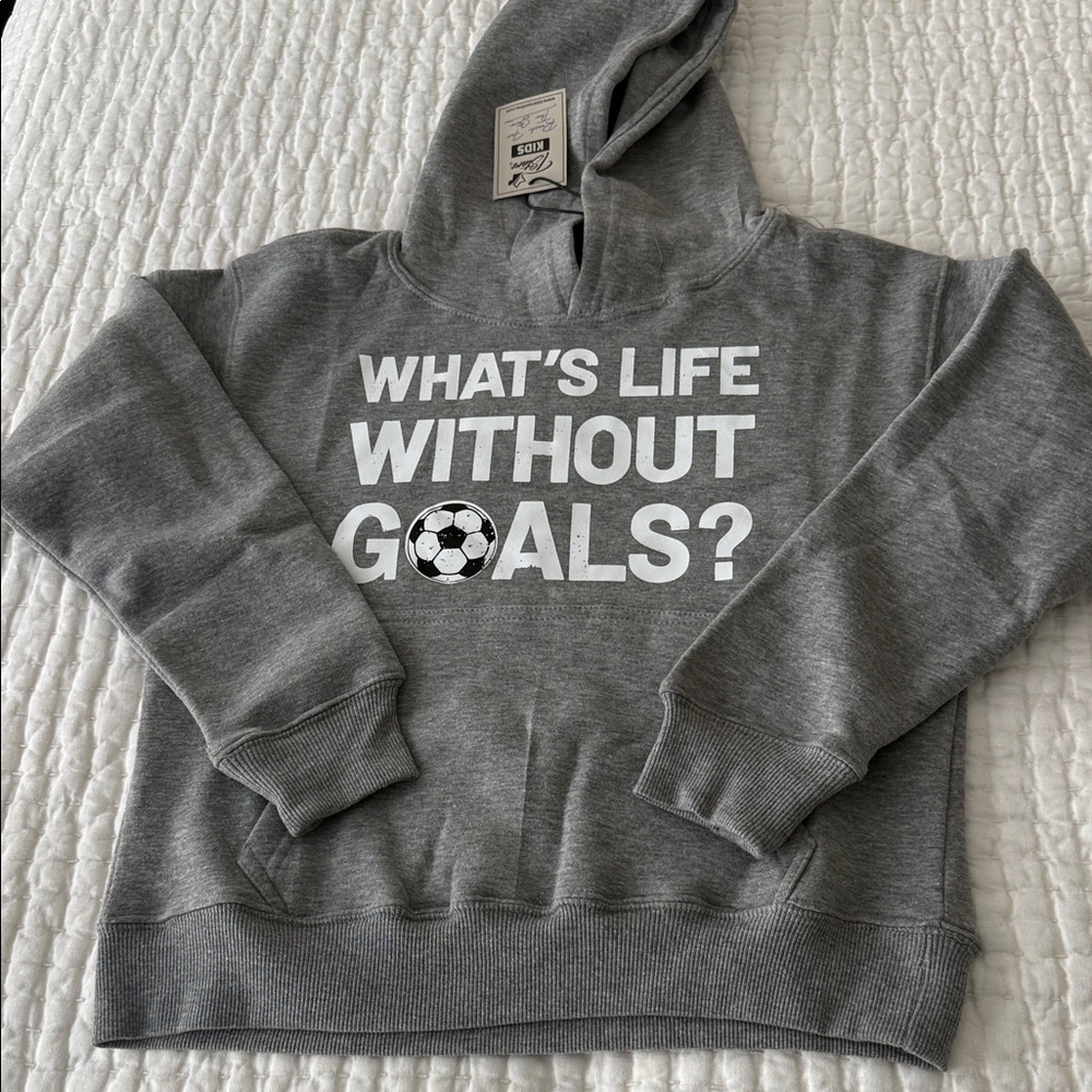 Champion Kids Gray Hoodie with White Graphic